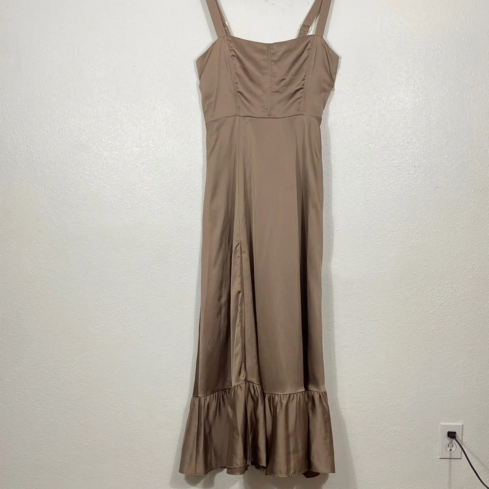 Show Me Your MuMu Tan Maxi Dress Size L - Picture 5 of 16